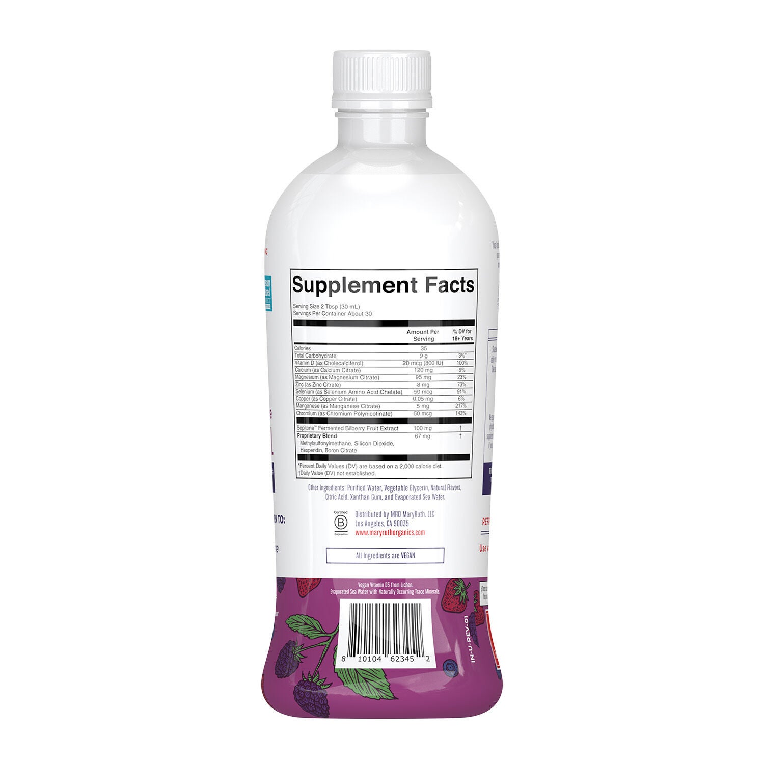 Liquid Nighttime Multimineral + Skin Renew - Berry Dream - 30 fl oz (30 Servings)